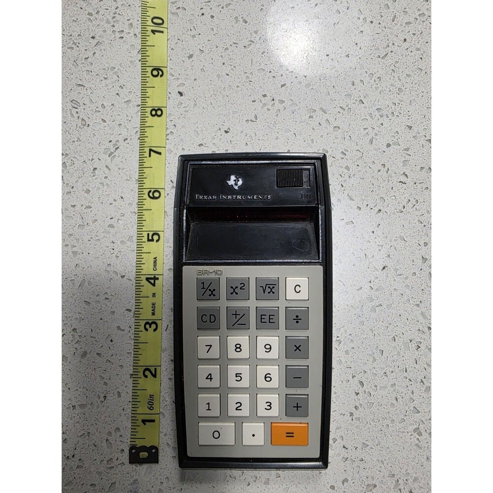 Vintage TEXAS INSTRUMENTS SR-10 Calculator with Case no charger UNTESTED